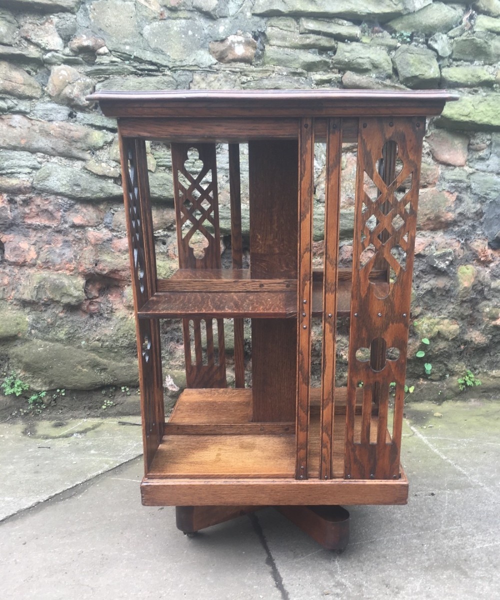 C19th Oak Revolving Bookcase 464321 Www Imchaney Co Uk