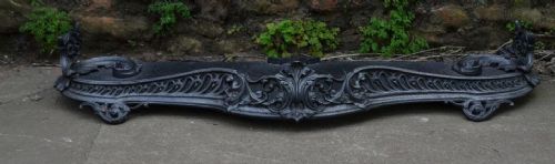 early victorian cast iron fender