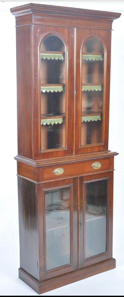 a small narrow c19th library bookcase