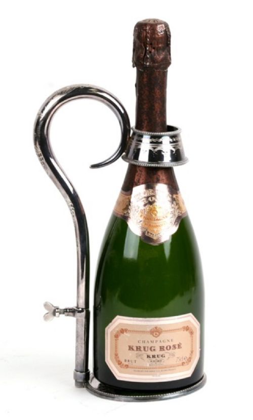 silver plated champagne bottle holder bottle unfortunately not included