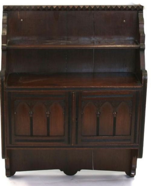 victorian reformed gothic wall cupboard