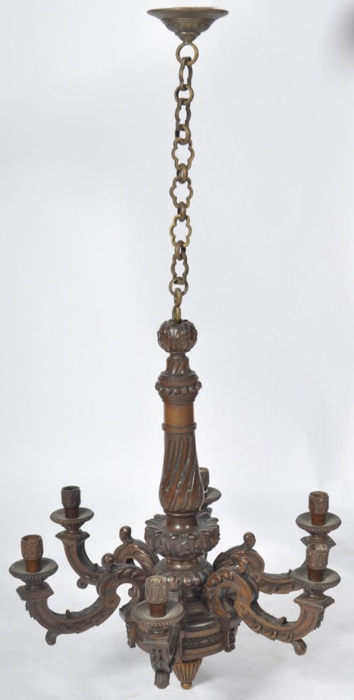c19th carved hanging chandelier