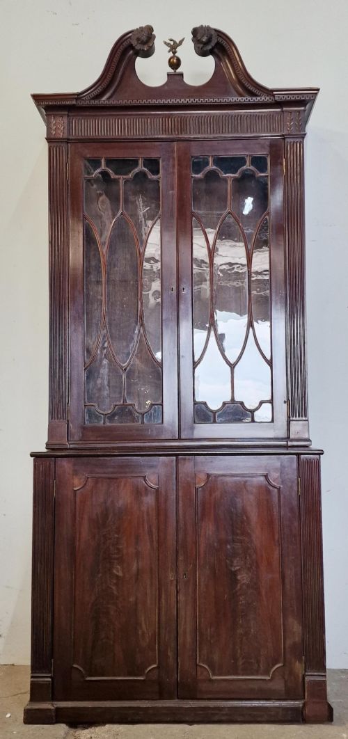 c19th mahogany library bookcase