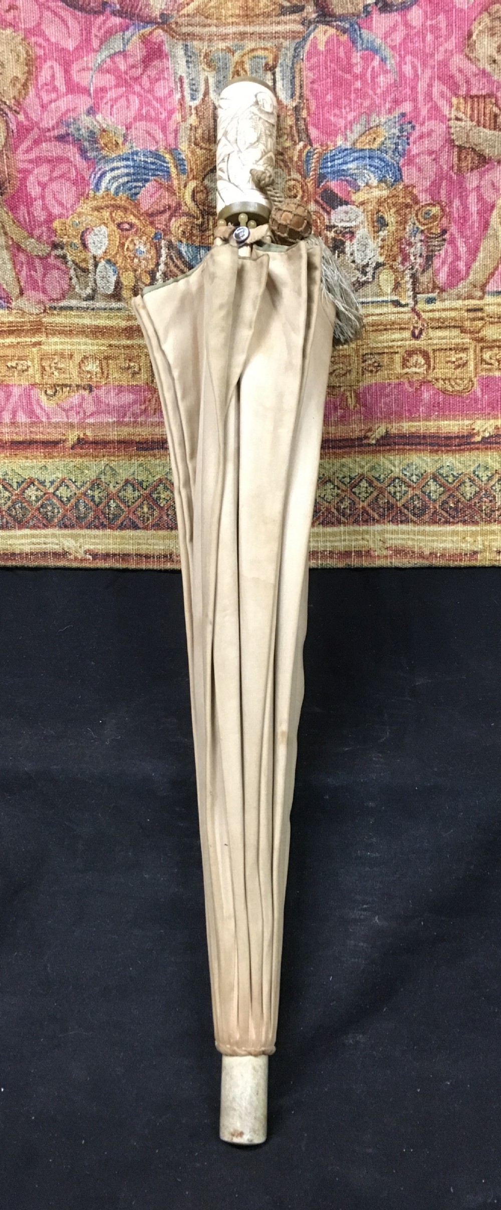 1930s japanese carved handled umbrella