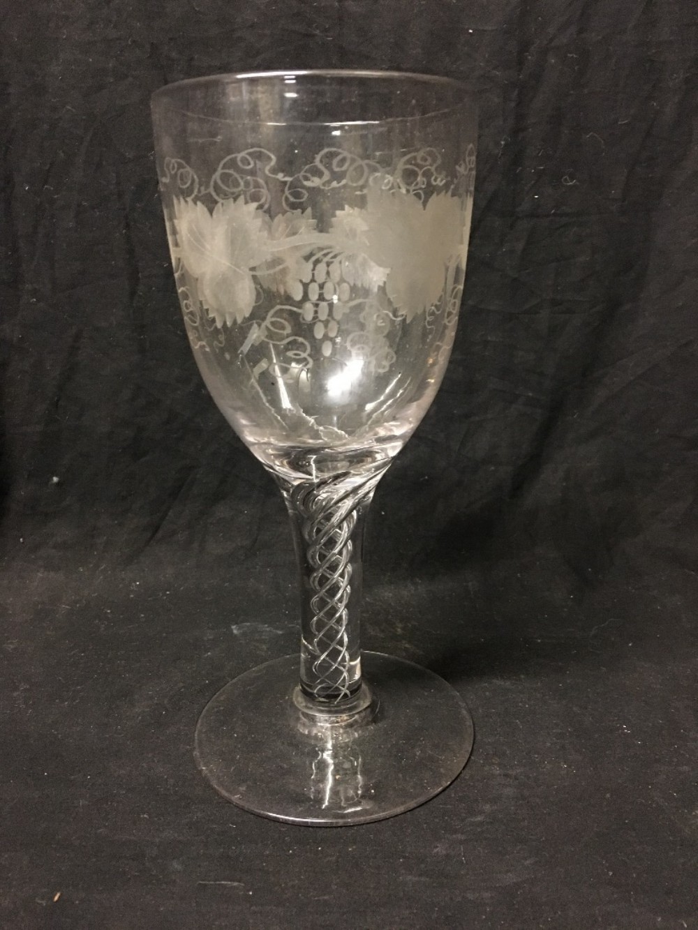 georgian large oversized wine glass 10 inches in height