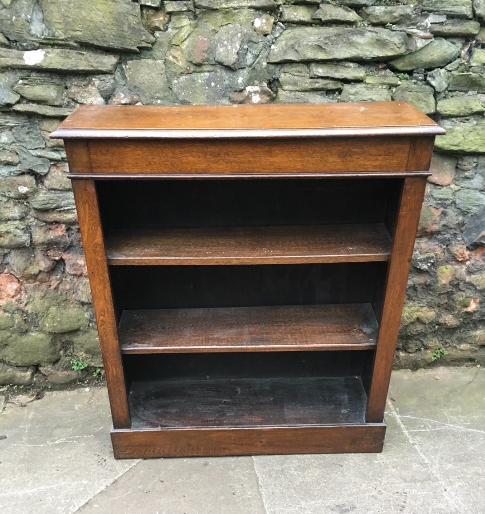small edwardian oak bookcase