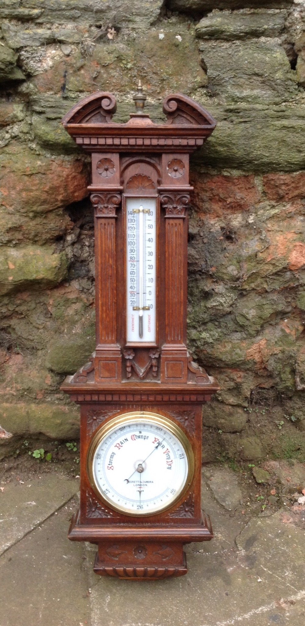 c19th negretti and zambra aneroid barometer