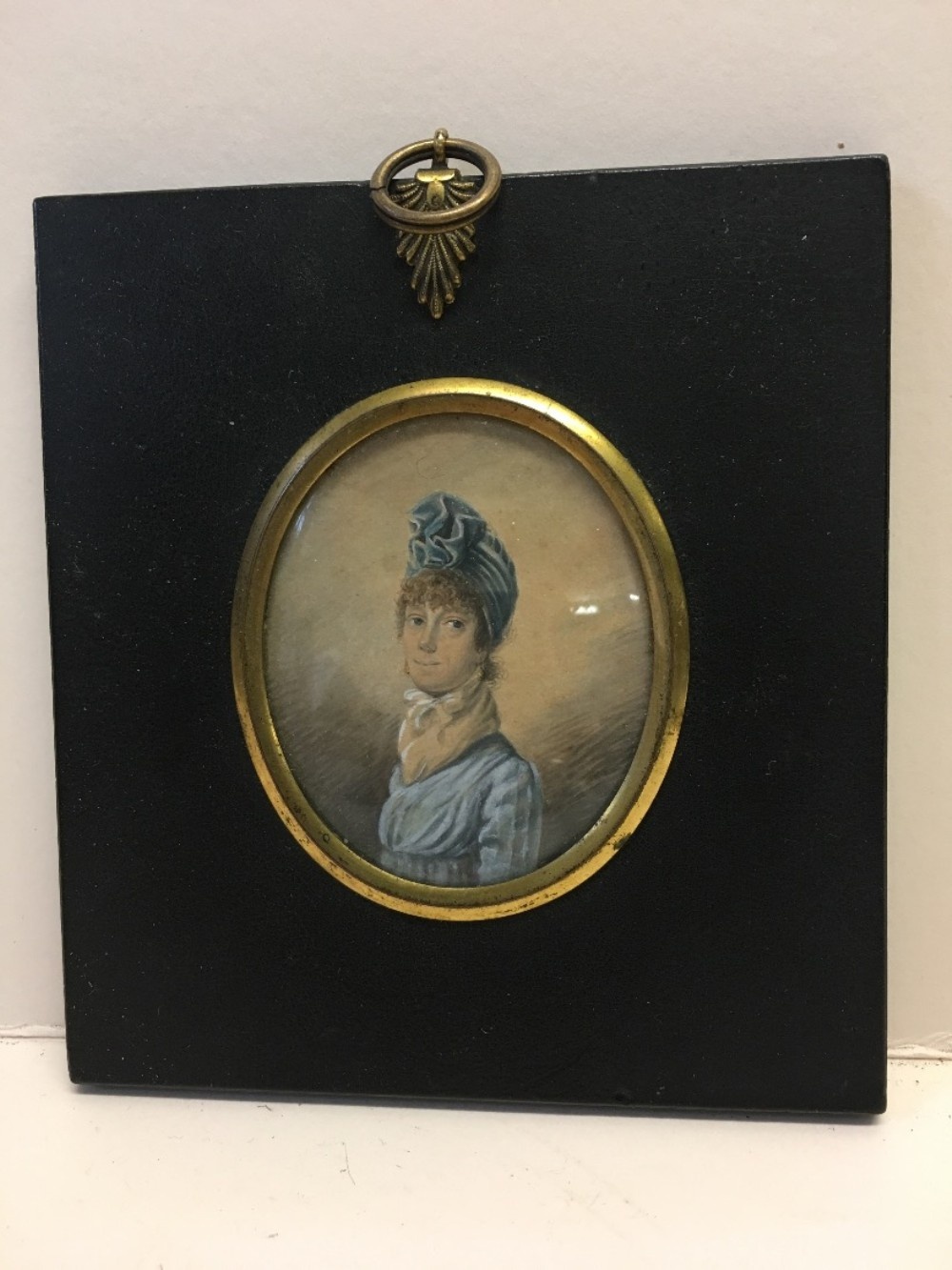 miniature on ivory in frame