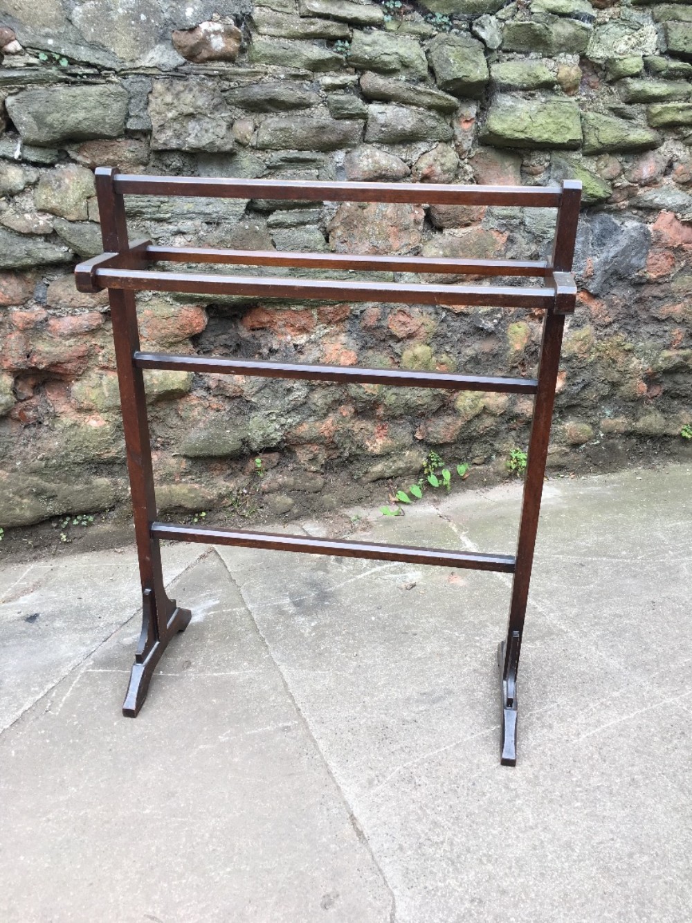 c19th mahogany towel rail