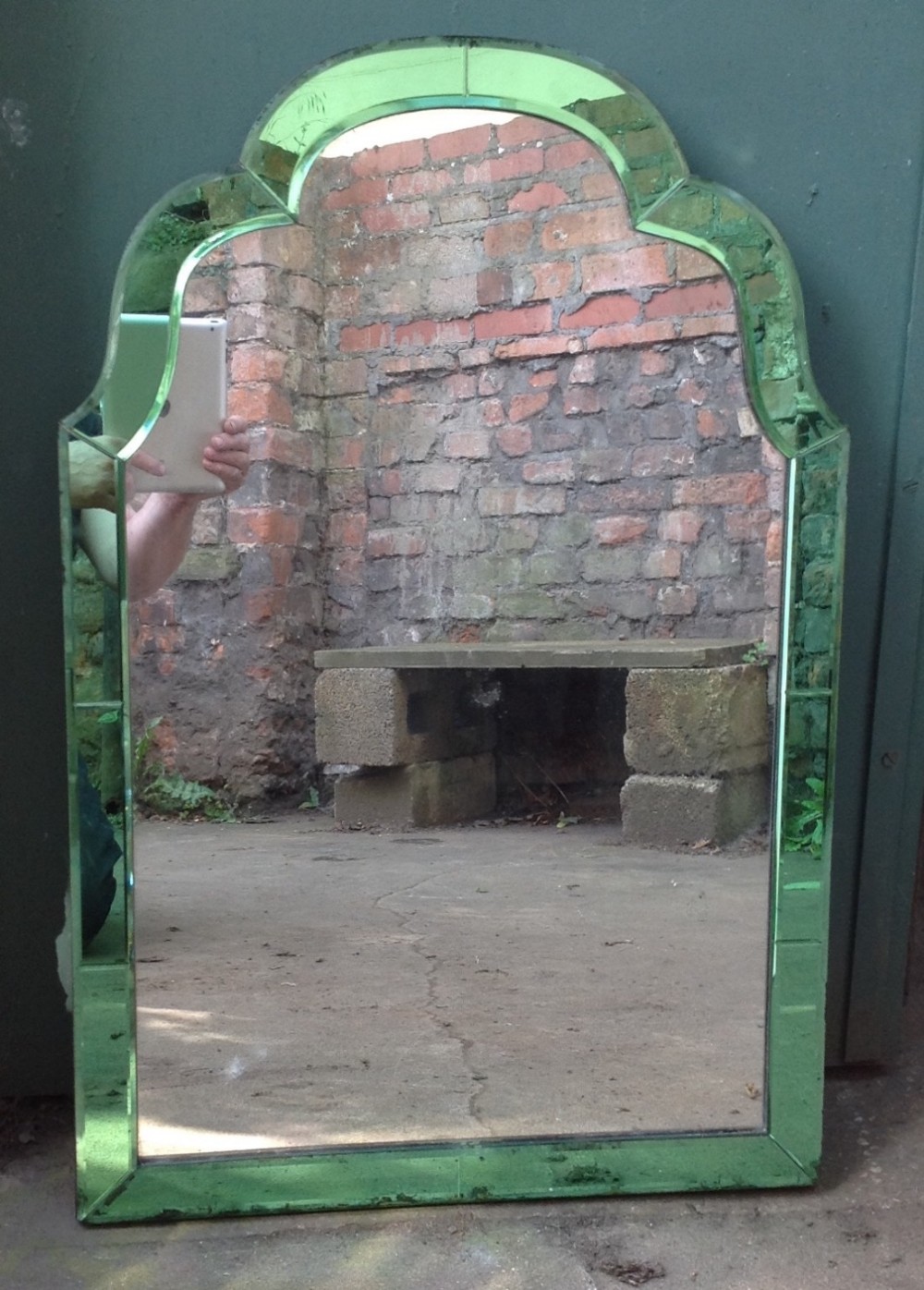 1920s coloured glass mirror