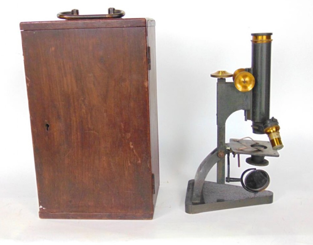 r j beck ltd of london cased microscope