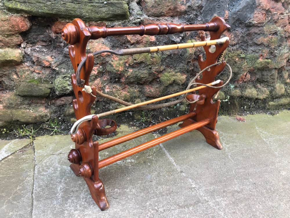 c19th mahogany whip and boot stand from dinder house