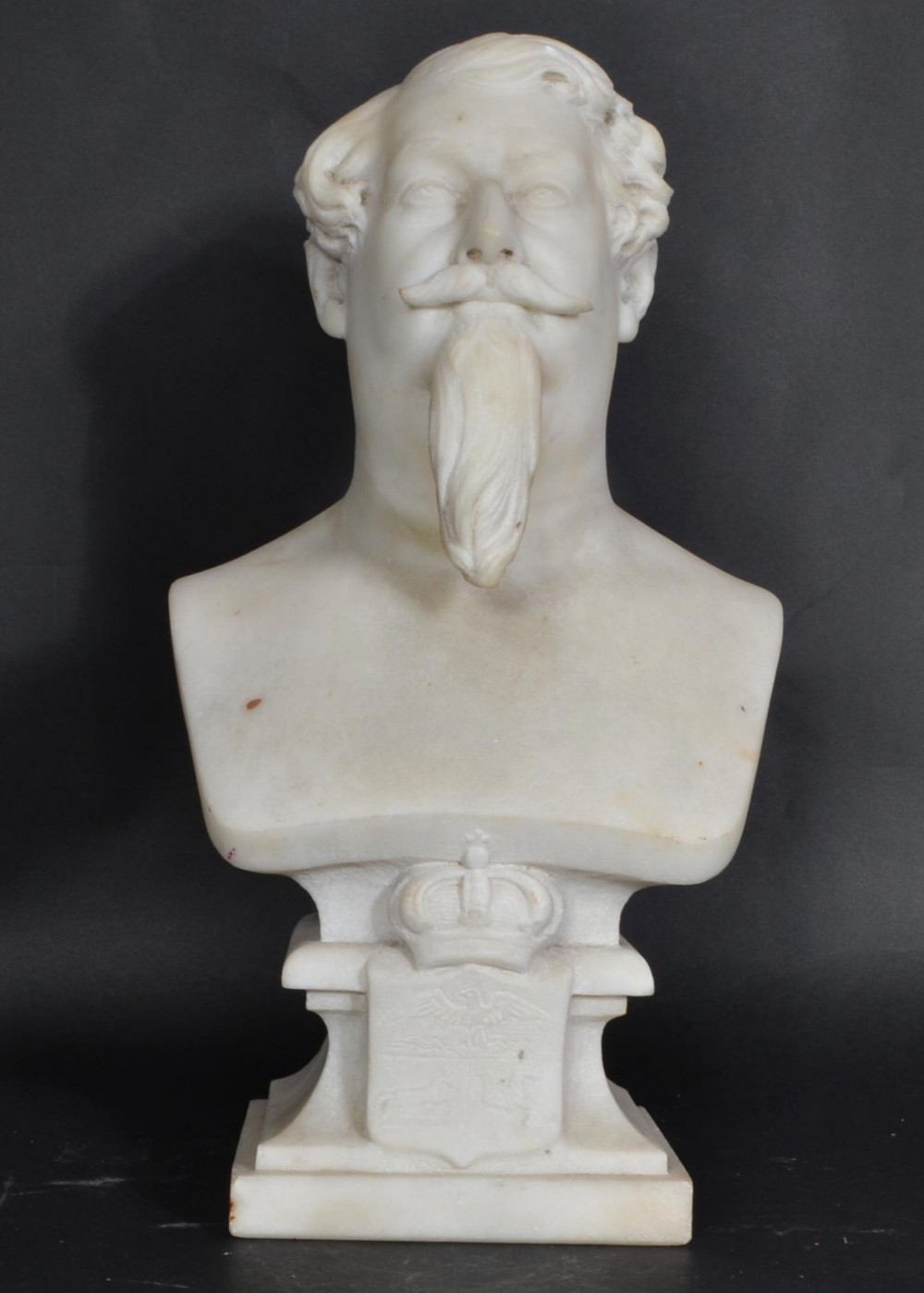 c19th marble bust of the lieutenant governor of the isle of man by cotte 1861