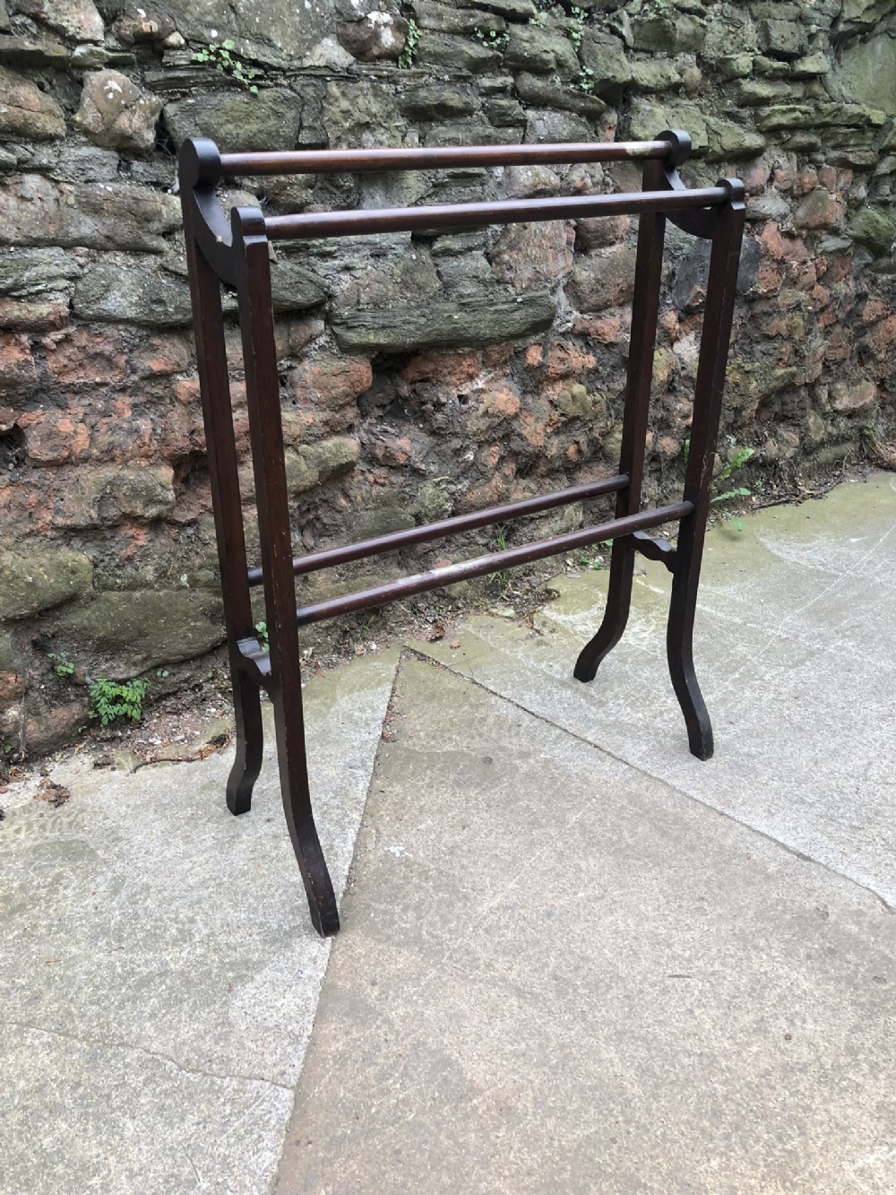 edwardian mahogany towel rail