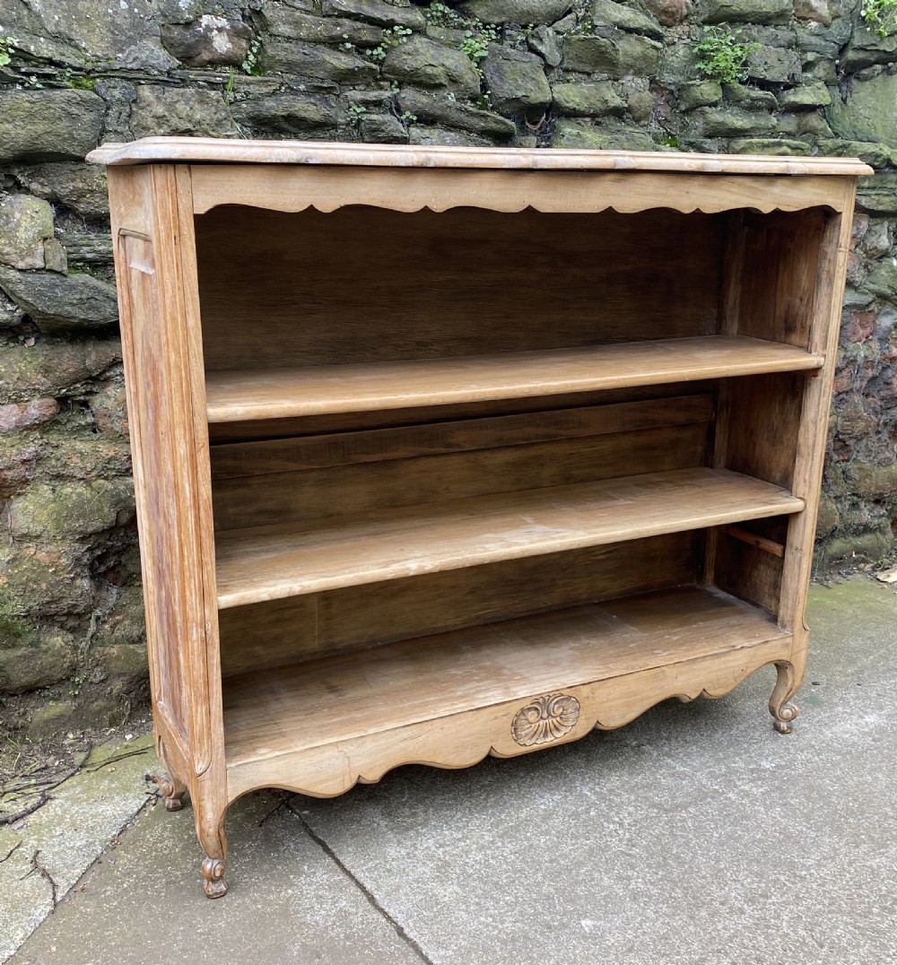 c19th small french chestnut bookcase