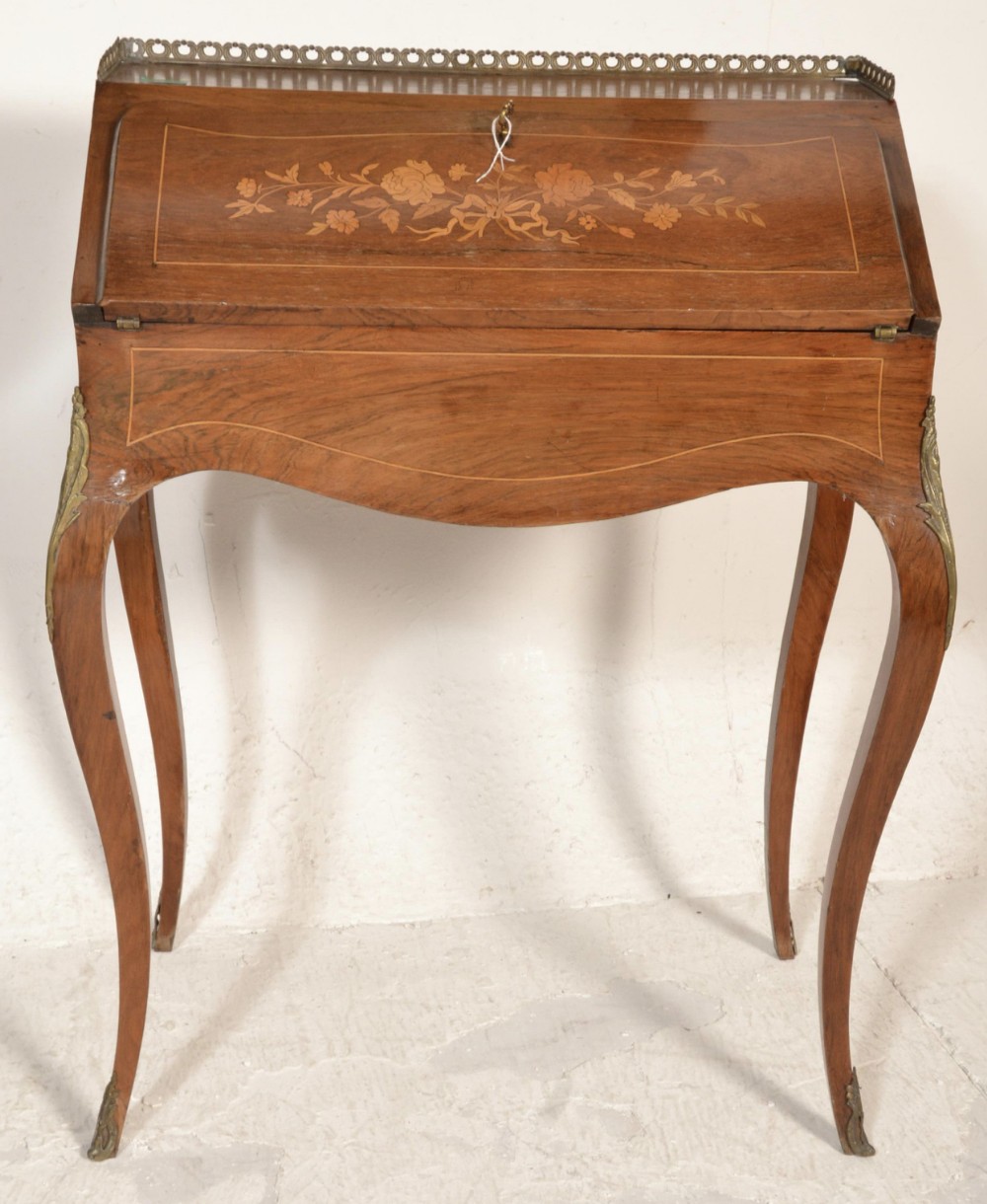 c19th bureau de dame in king wood and inlaid