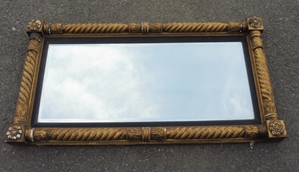 a regency carved giltwood pier overmantel mirror
