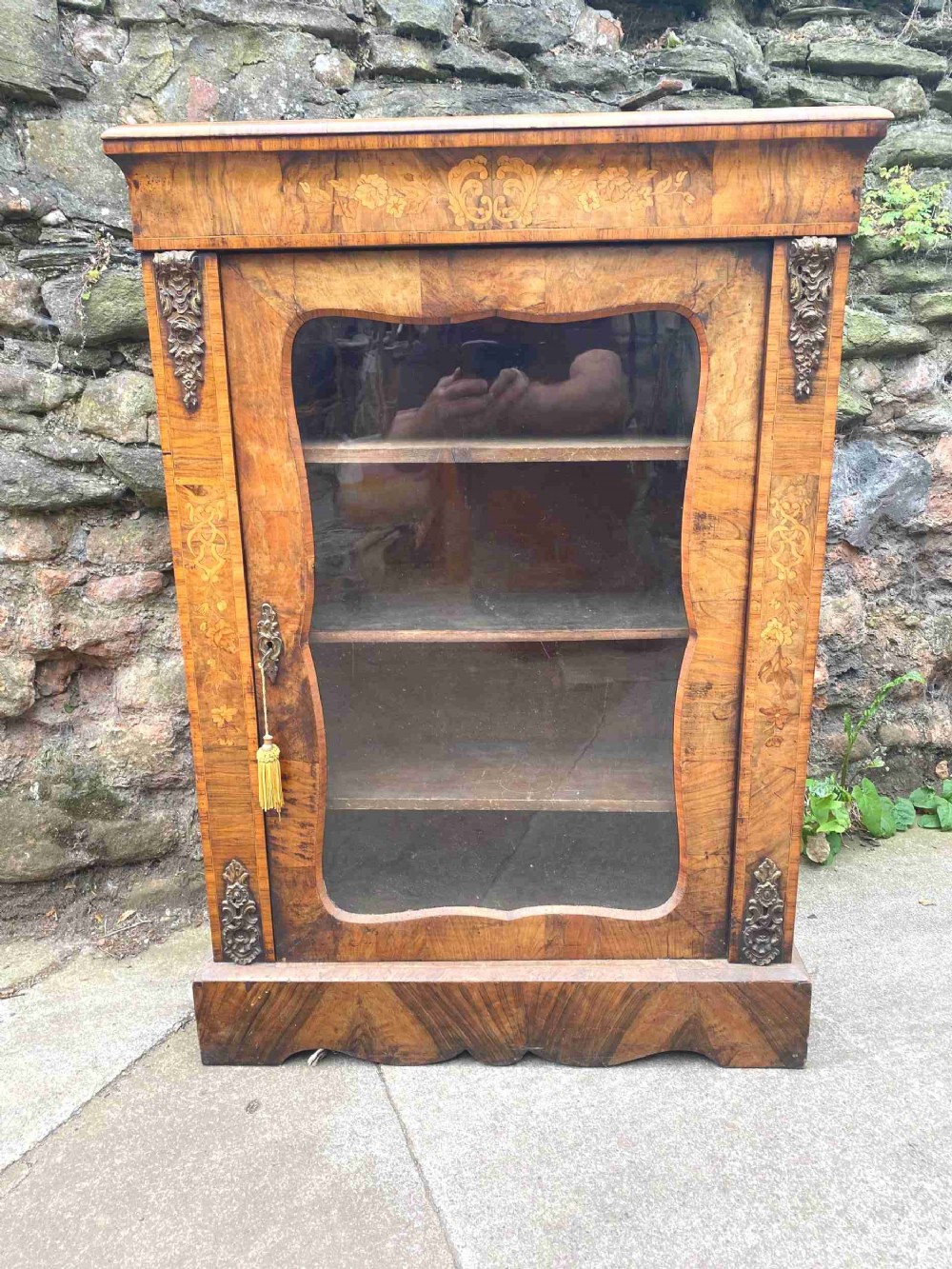 c19th walnut pier cabinet