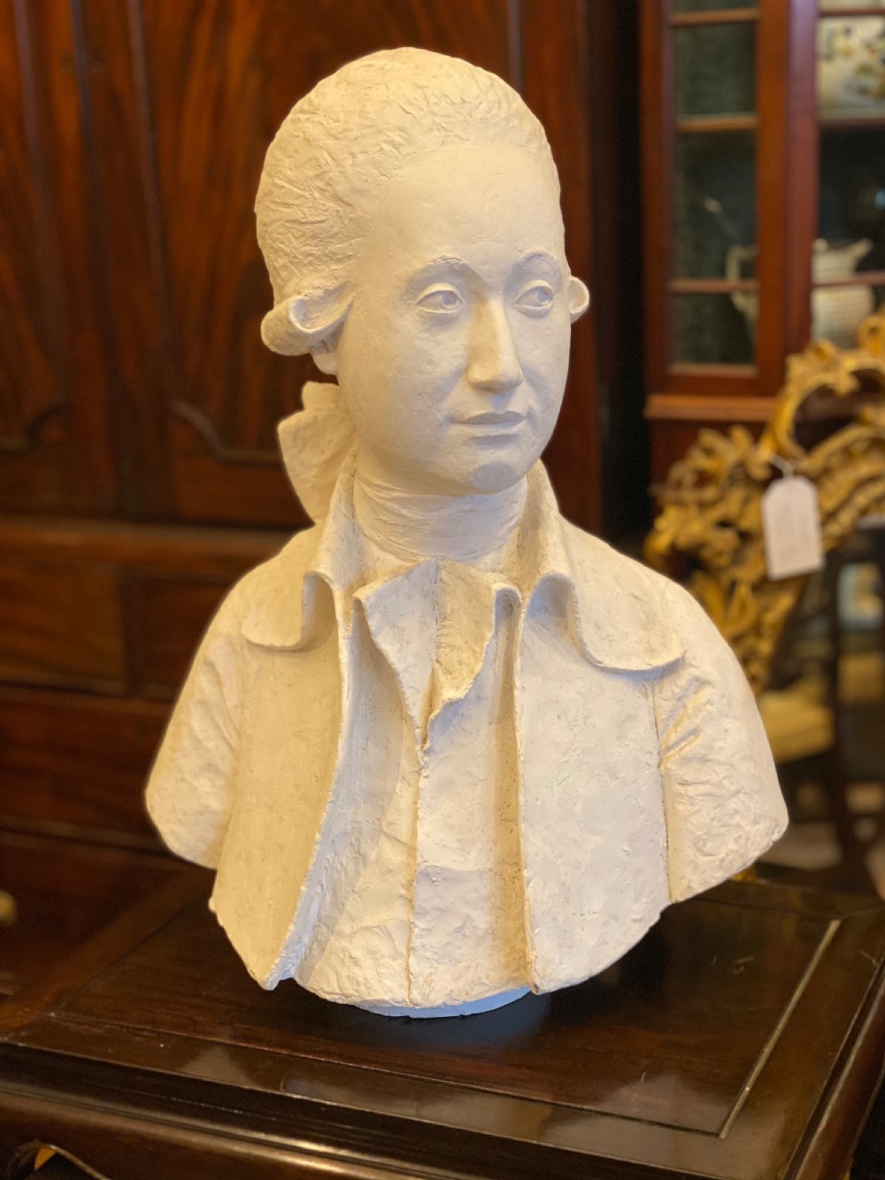 1930s art school plaster model of an c18th young man