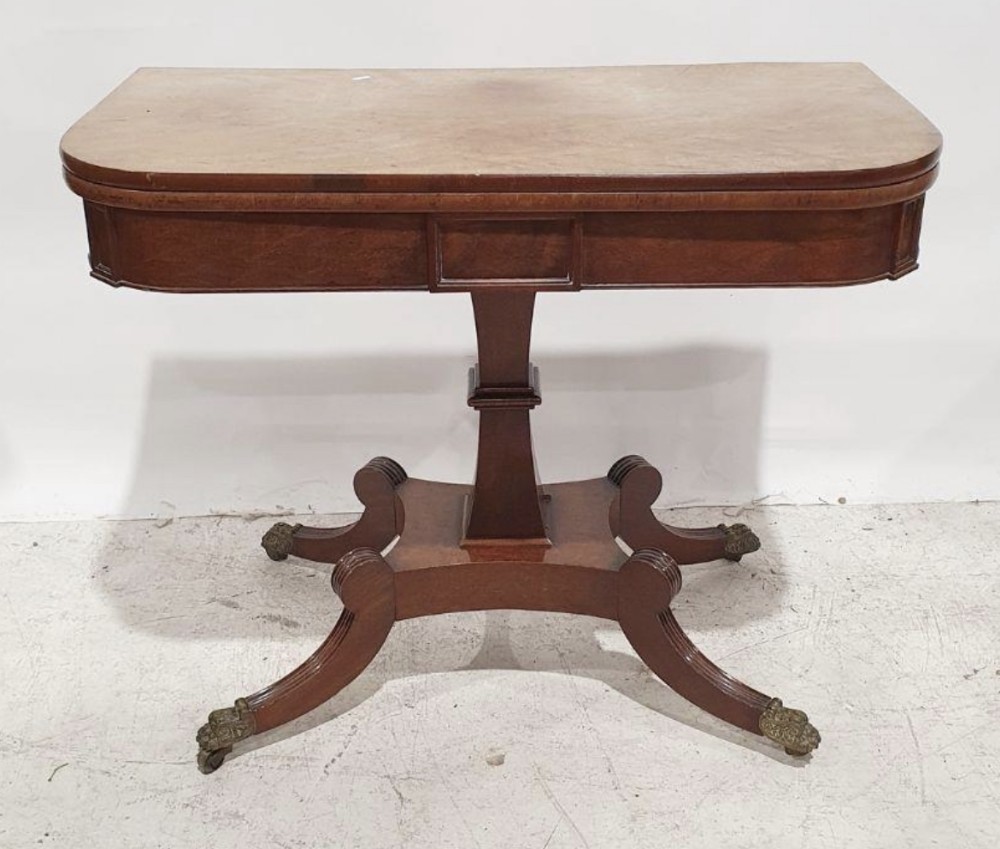 regency faded mahogany card table