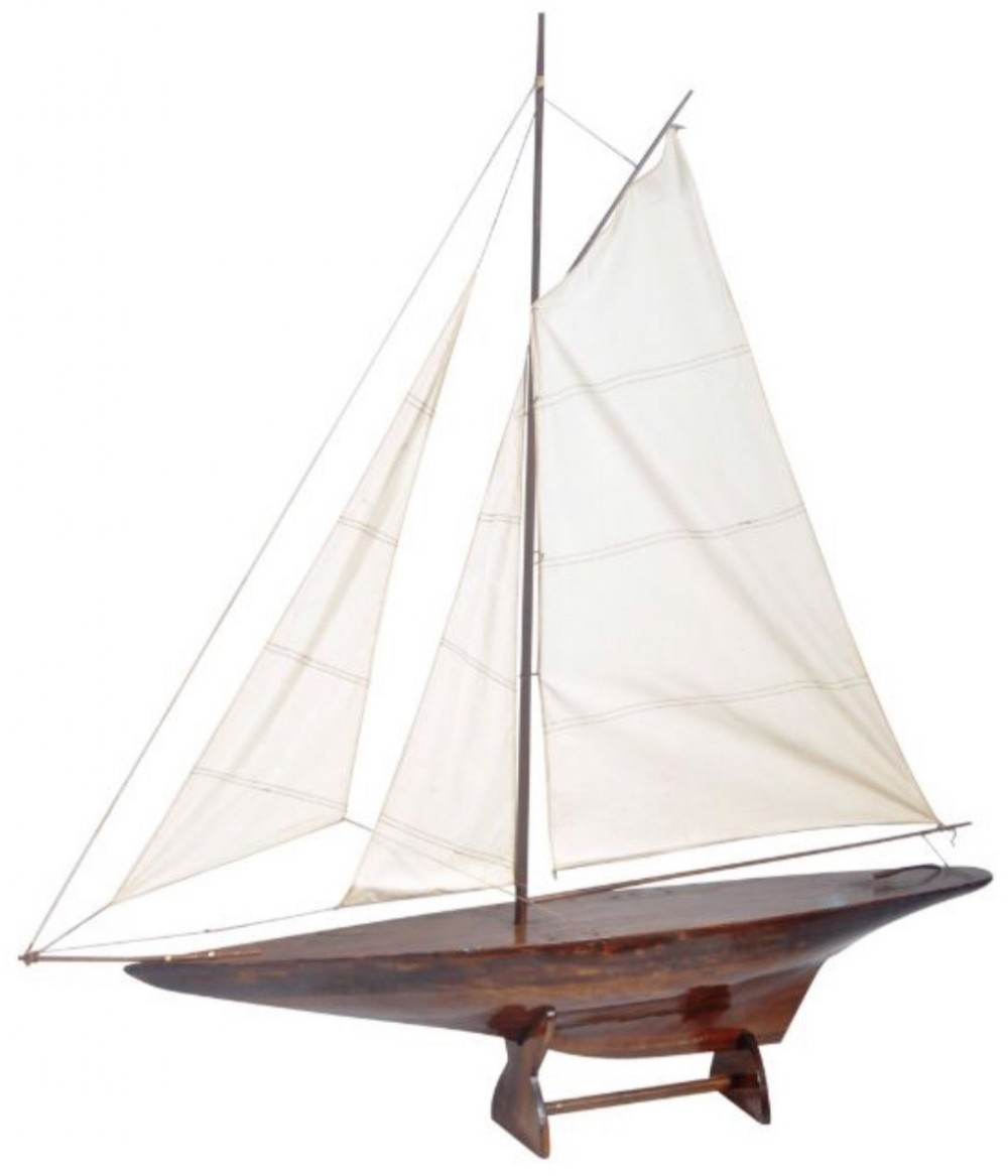 large scratch built pond yacht c1920