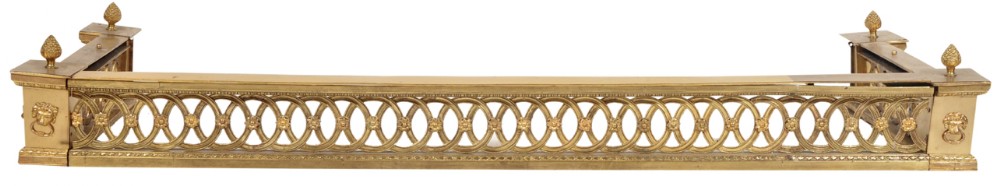 large gilt bronze fender fire kerb