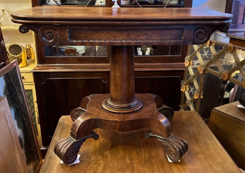 c19th regency mahogany tea table