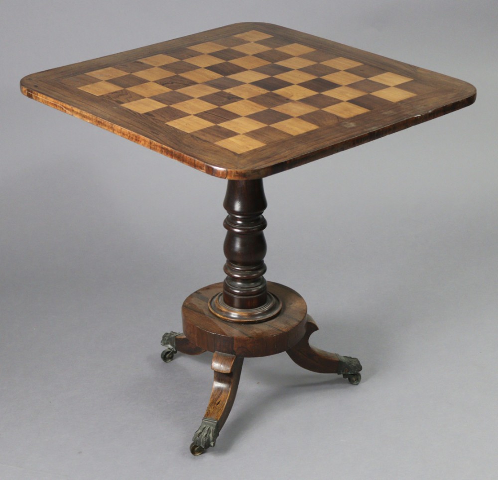 c19th rosewood and satinwood inlaid table