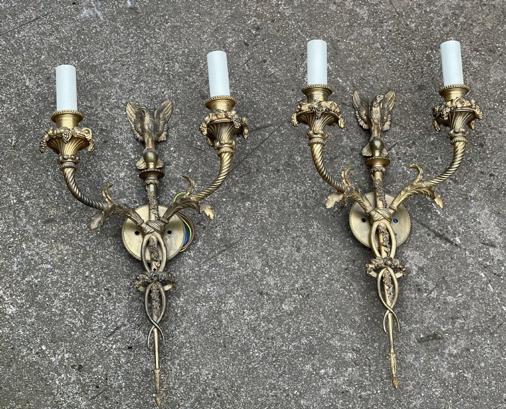 a pair of ormolu regency candle sconces