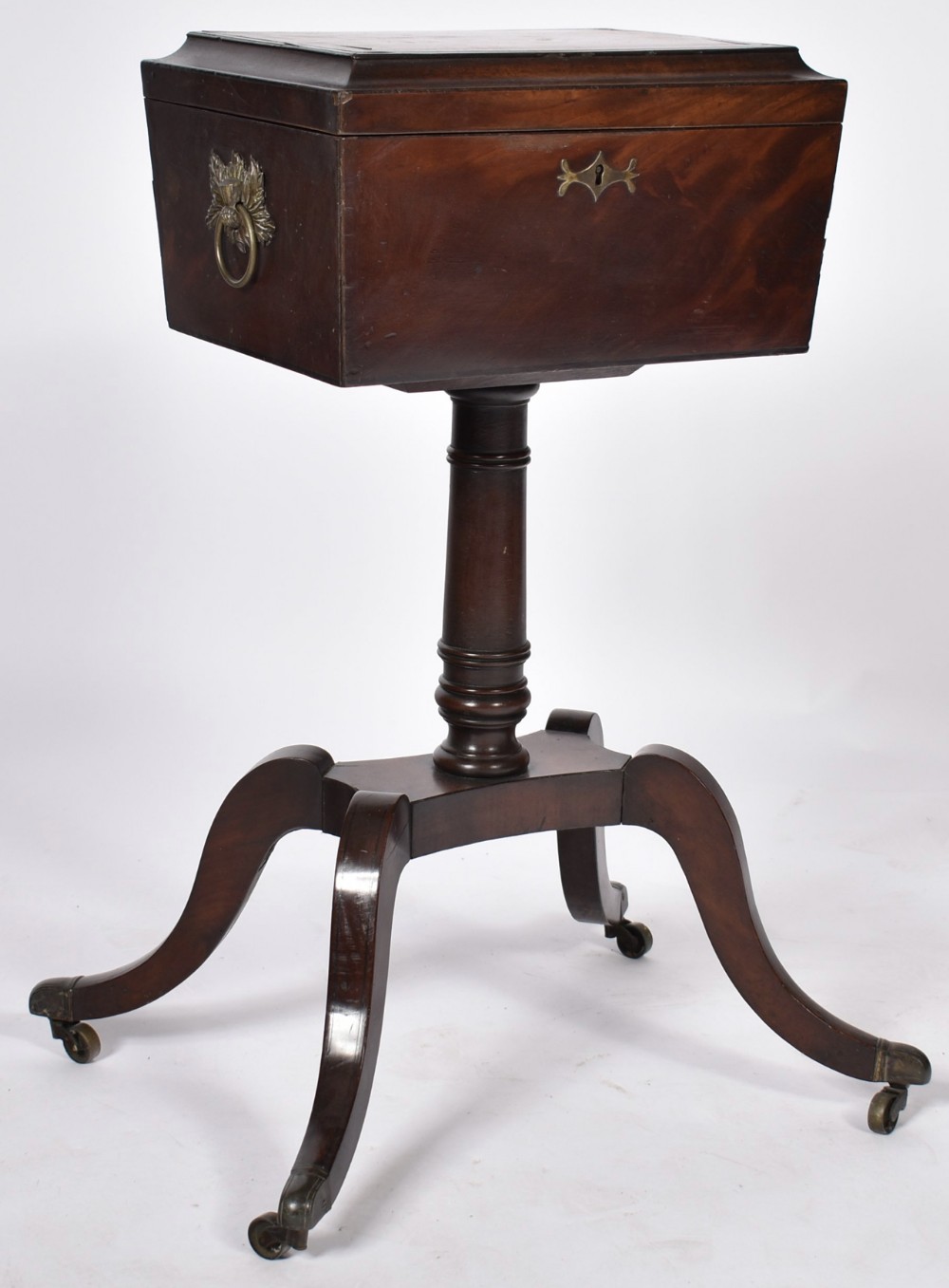 early c19th scottish mahogany teapoy