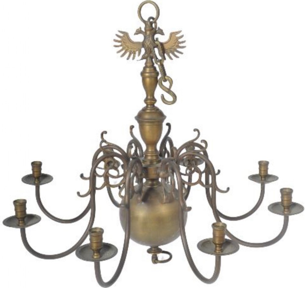 large brass dutch style chandelier