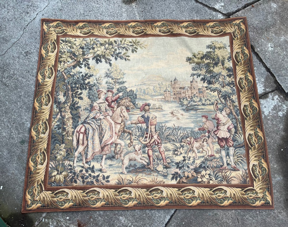 c20th century french tapestry in the flemish style