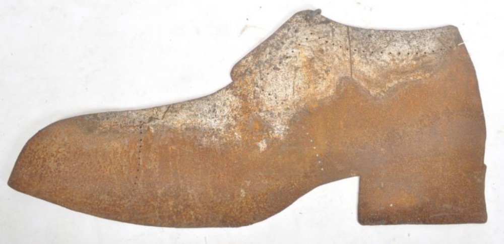 c19th metal cobblers shop sign