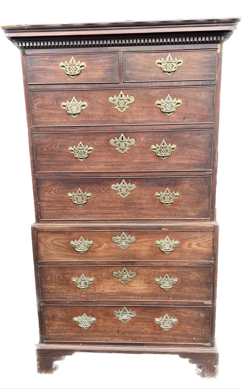 c19th mahogany chest on chest tallboy