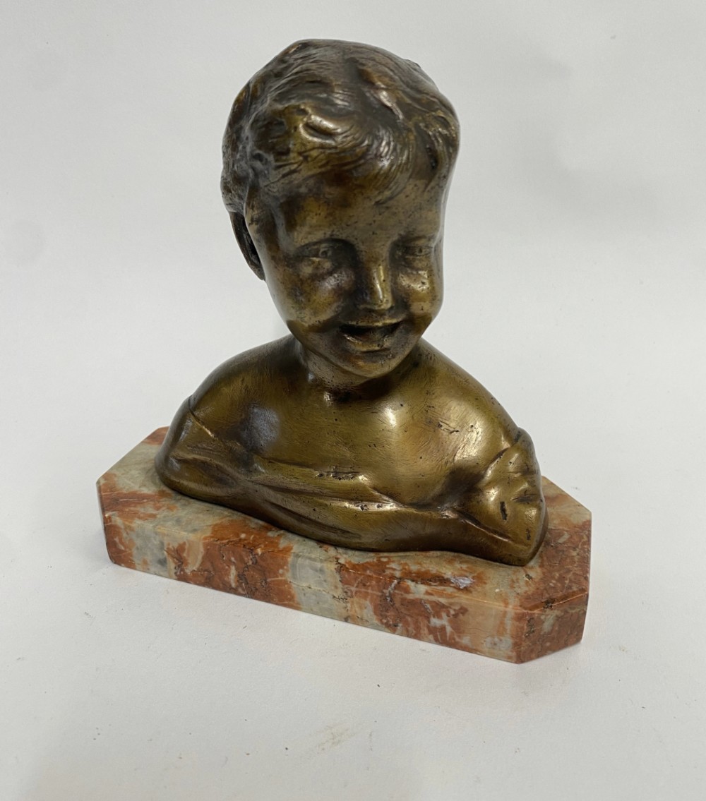 after donatello 13861466 bronze bust of a young boy