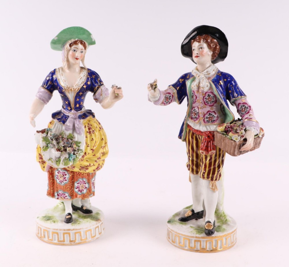 pair of derby figures c18th