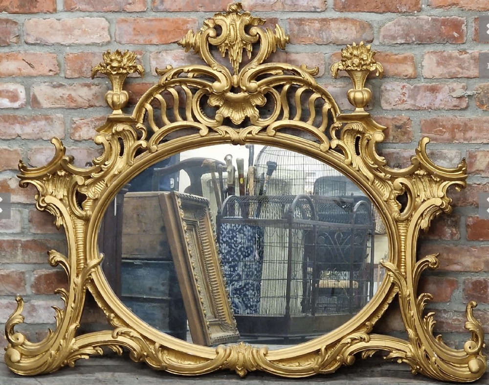 c19th carved giltwood overmantel mirror by e james bruton road london