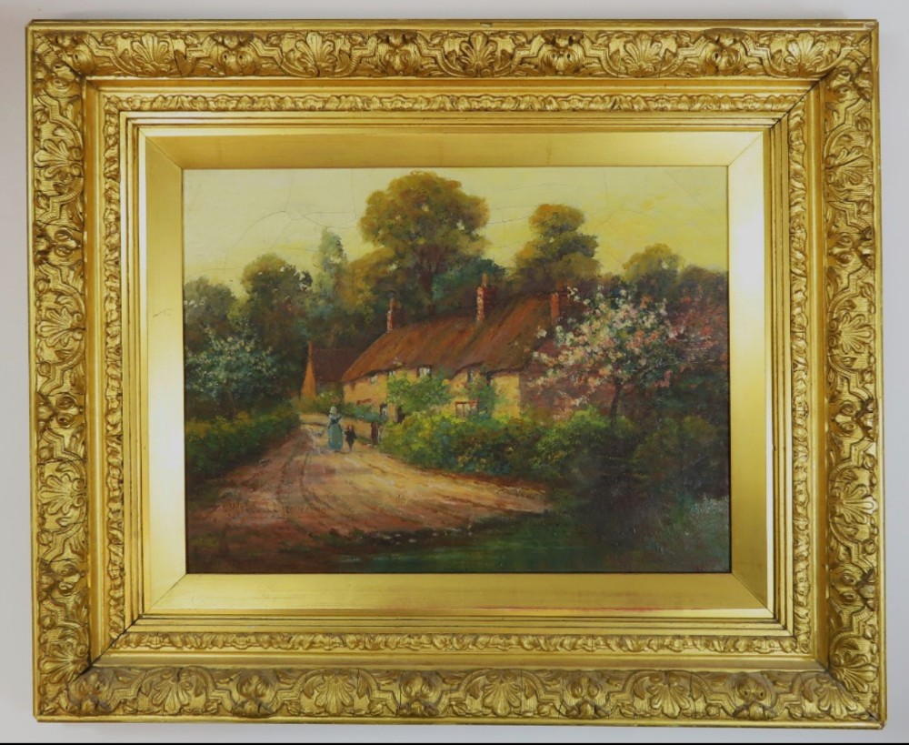 oil painting on canvas by alfred oliver townsend 18461917 ivydene redland