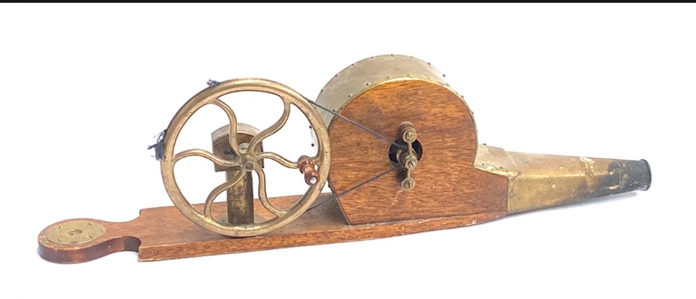 oak and brass peat bellows stamped a richardson