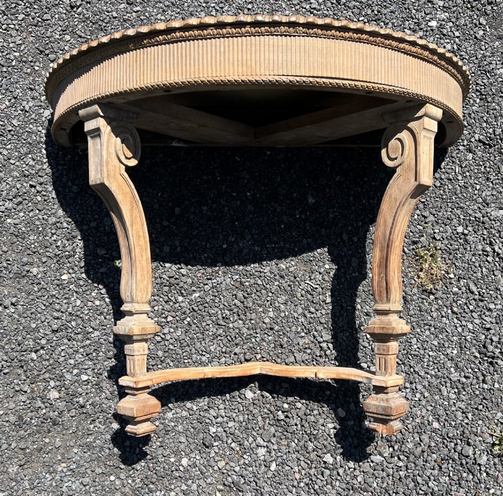 carved oak consul console table