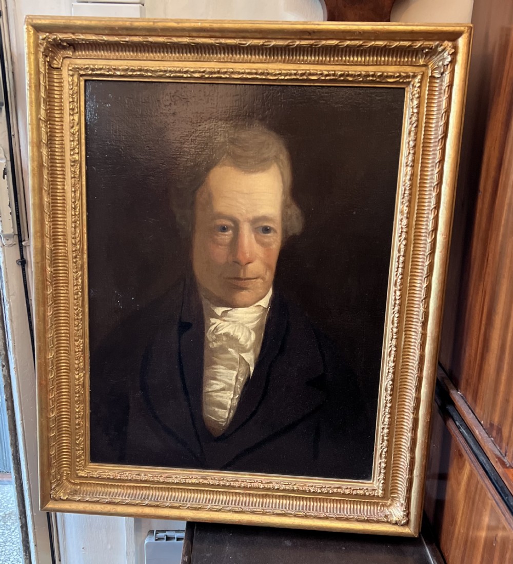 early c19th oil on canvas portrait of a gentleman