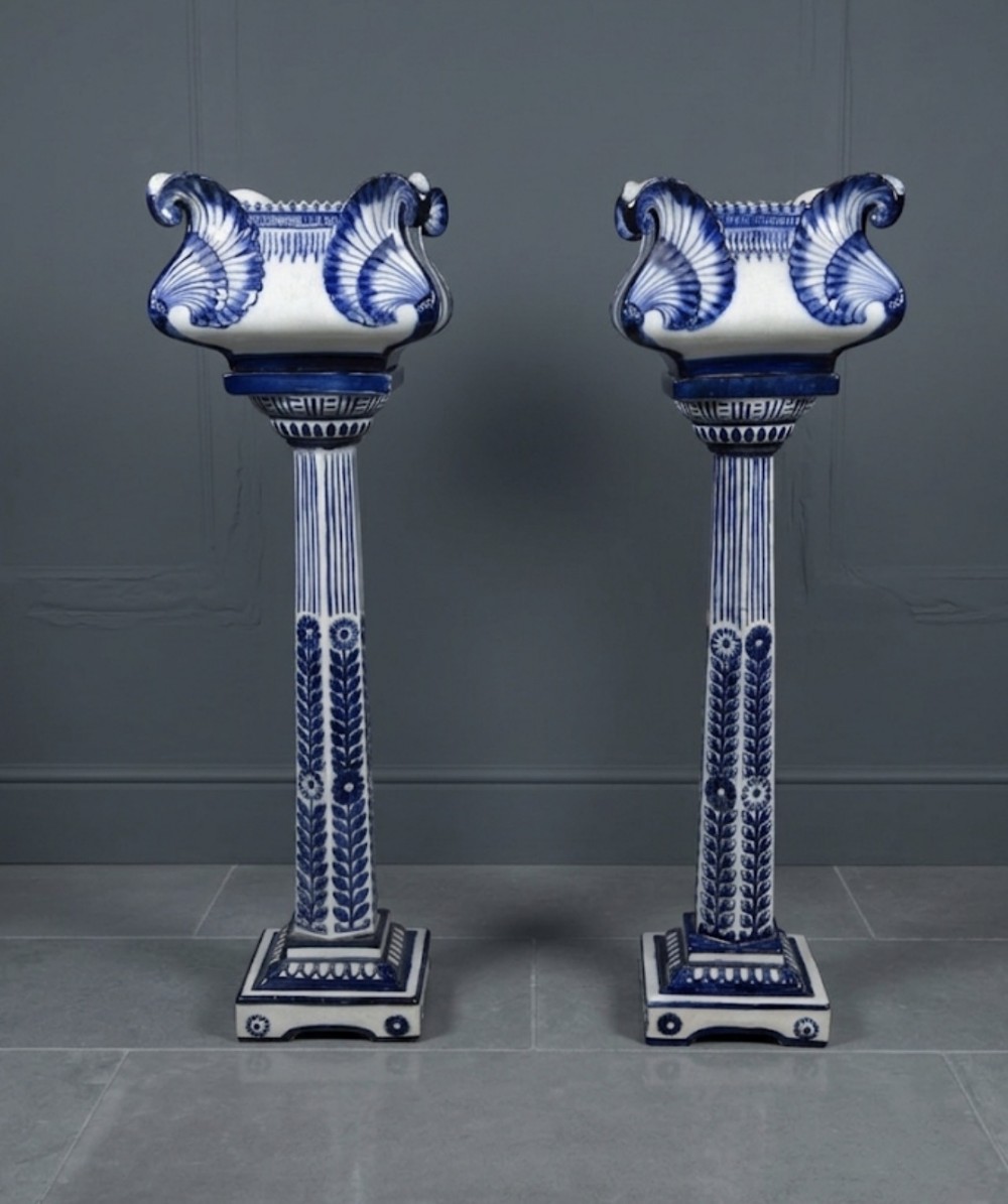 pair of conservatory jardenaires and stands french c1900
