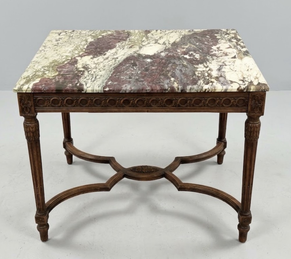 a breccia medicea violetta marble topped table